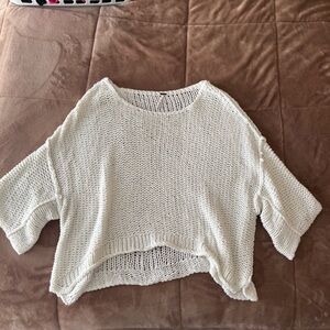 Free People Cream Knit Sweater